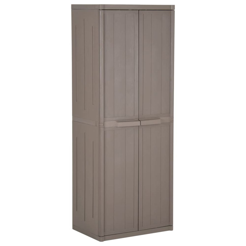 vidaXL Garden Storage Cabinet Grey 65x45x88 cm PP Rattan