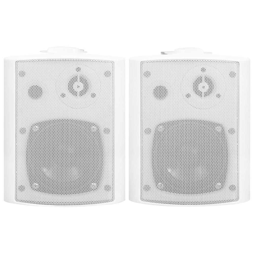 vidaXL Wall-mounted Stereo Speakers 2 pcs White Indoor Outdoor 80 W