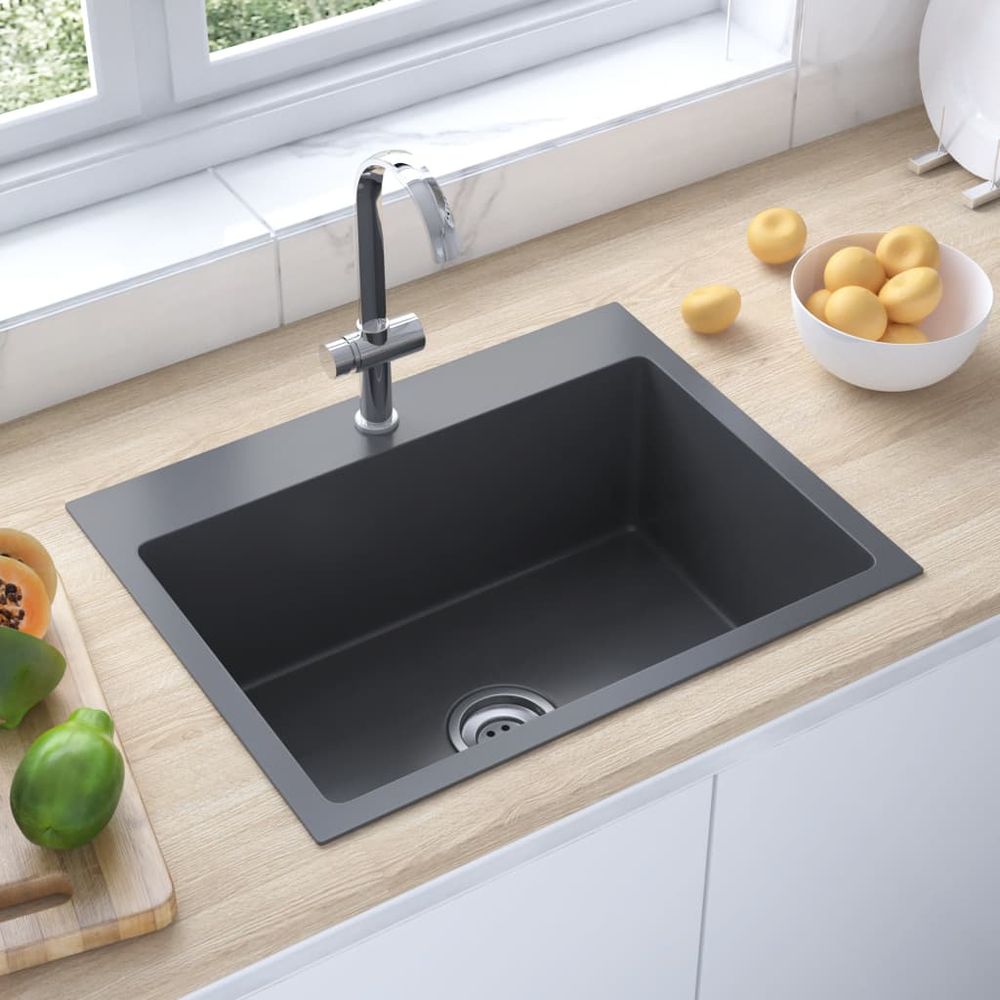 vidaXL Handmade Kitchen Sink Stainless Steel