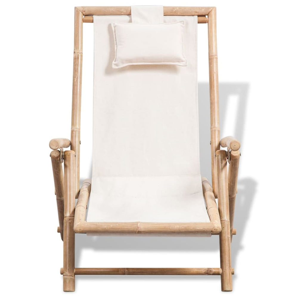 vidaXL Outdoor Deck Chair Bamboo