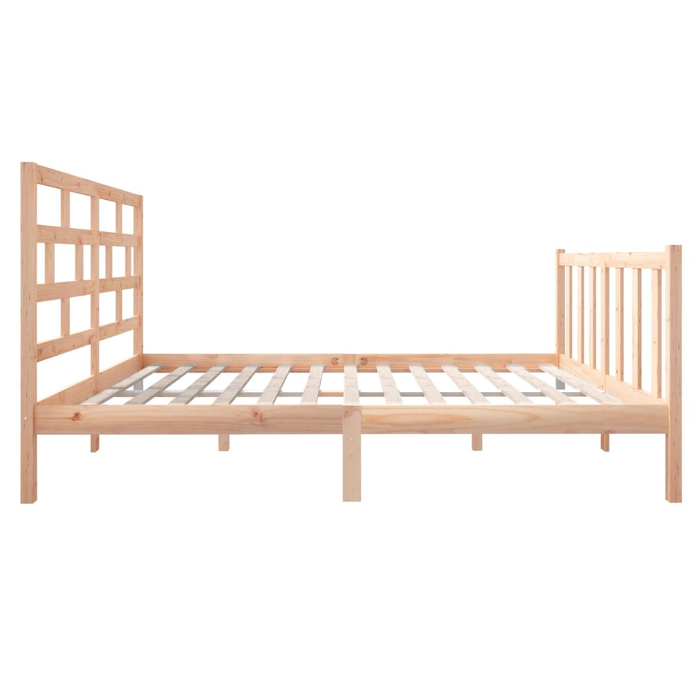 vidaXL Bed Frame Solid Wood Pine 75x190 cm Small Single