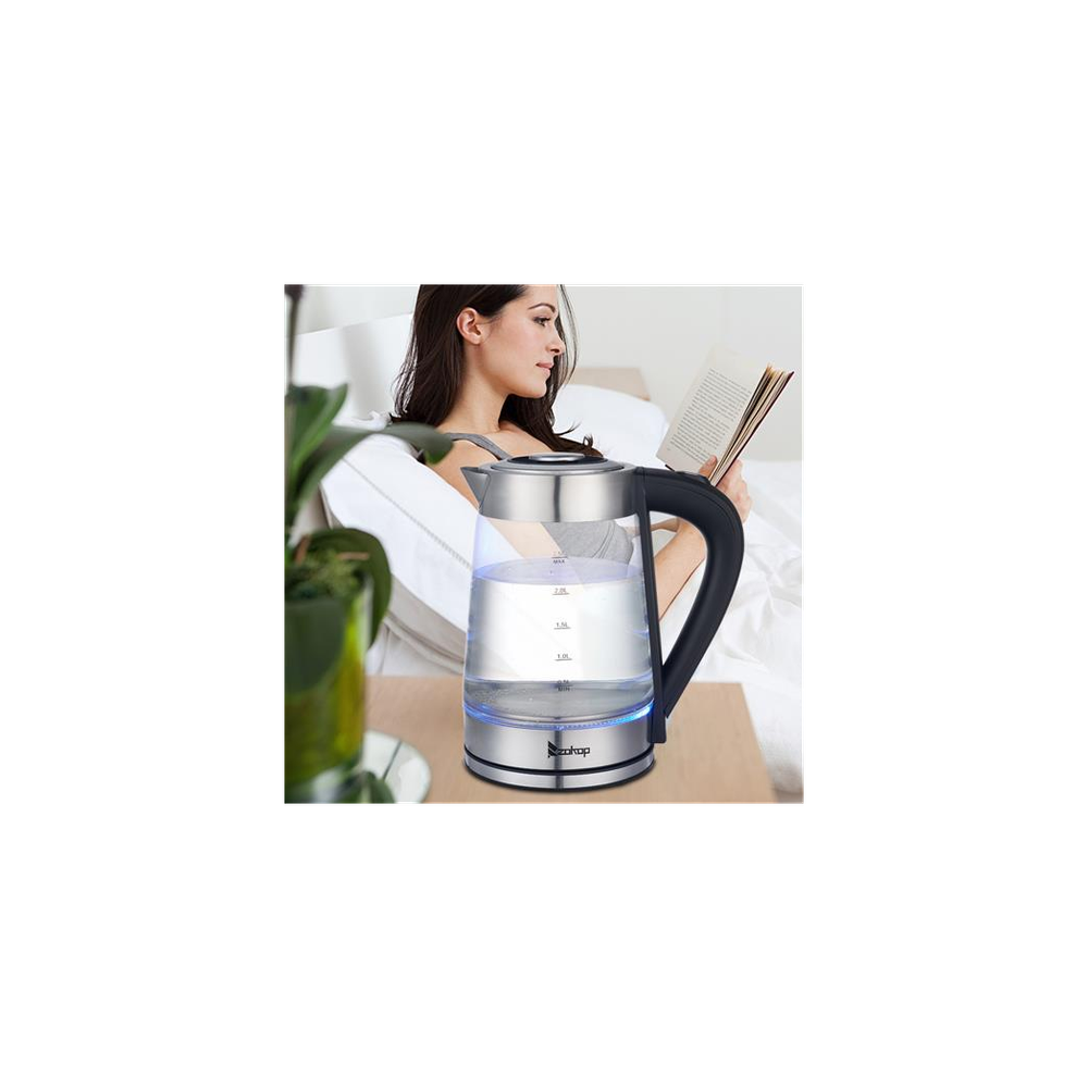 HD-250 110V 1500W 2.5L Electric Kettle with Blue Glass