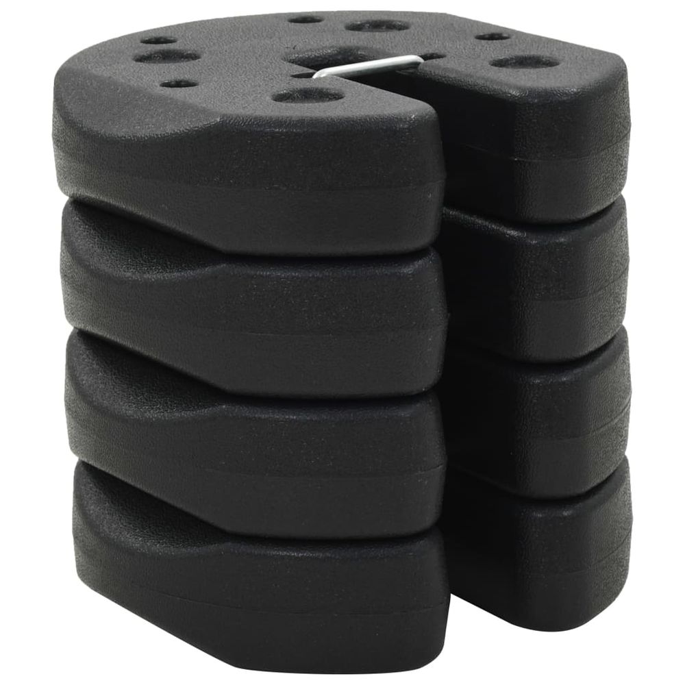 vidaXL Gazebo Weight Plates 4 pcs Black 220x50 mm Concrete