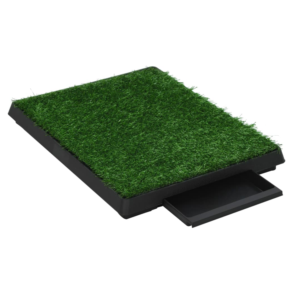 vidaXL Pet Toilet with Tray & Faux Turf Green 63x50x7 cm WC