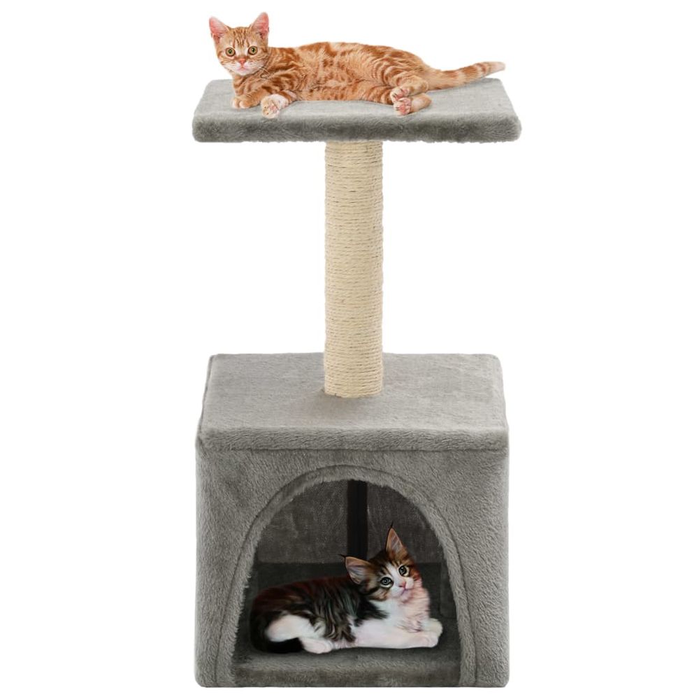 vidaXL Cat Tree with Sisal Scratching Post 55 cm Grey