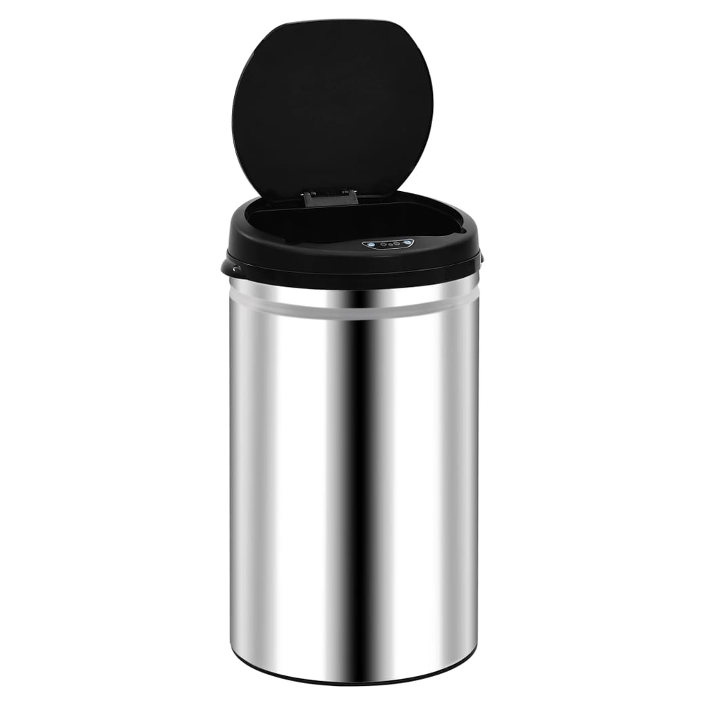 vidaXL Automatic Sensor Dustbin 40 L Stainless Steel