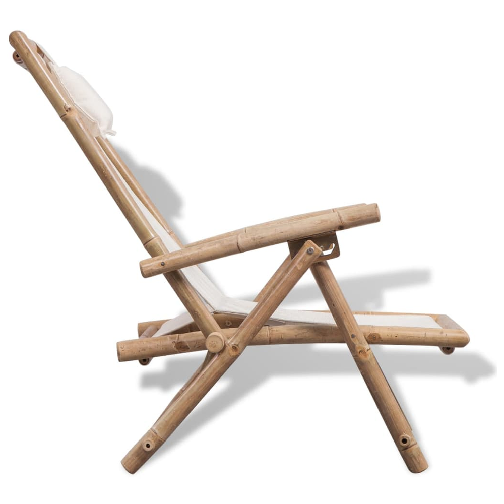 vidaXL Outdoor Deck Chair Bamboo