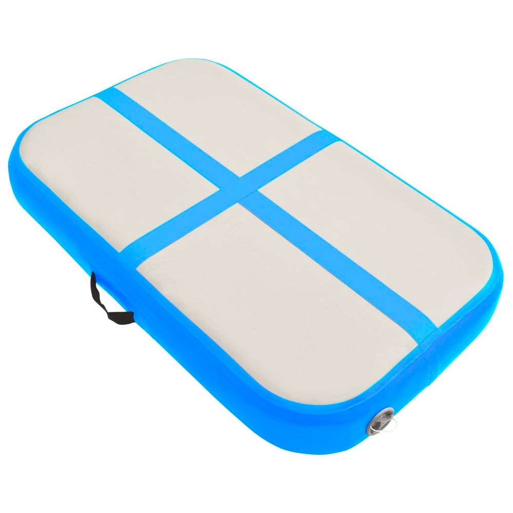 vidaXL Inflatable Gymnastics Mat with Pump 60x100x15 cm PVC Blue