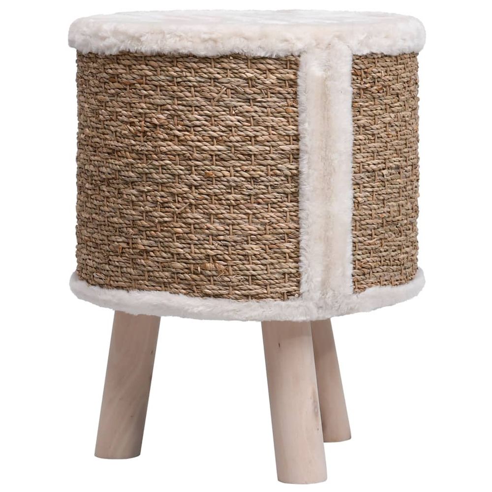 vidaXL Cat House with Wooden Legs 41 cm Seagrass