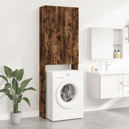 vidaXL Washing Machine Cabinet Smoked Oak 64x25.5x190 cm