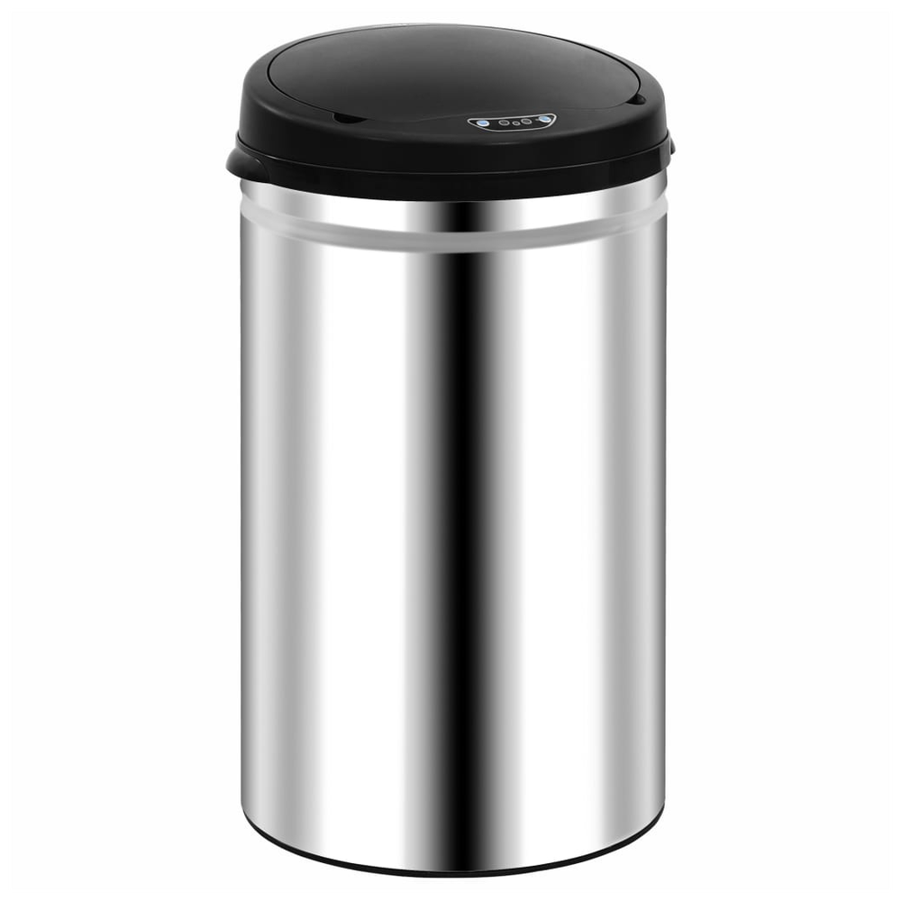 vidaXL Automatic Sensor Dustbin 40 L Stainless Steel