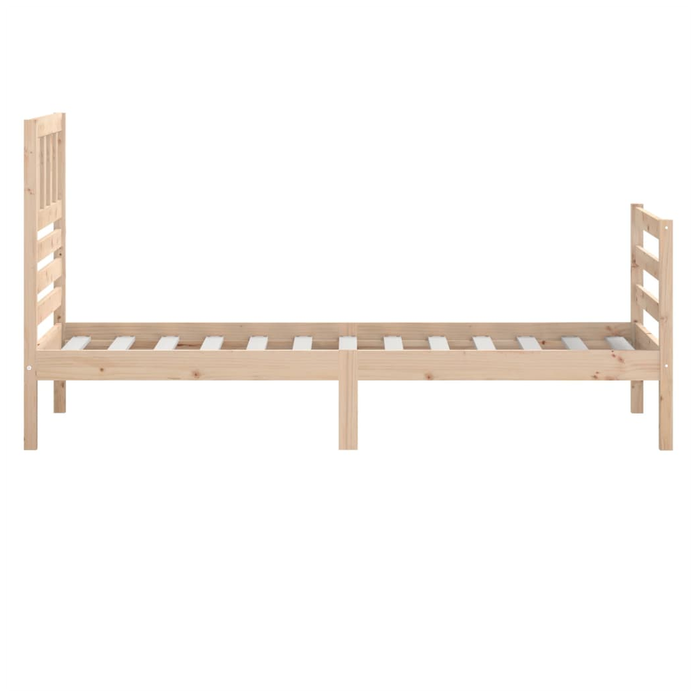 vidaXL Bed Frame 75x190 cm Small Single Solid Wood