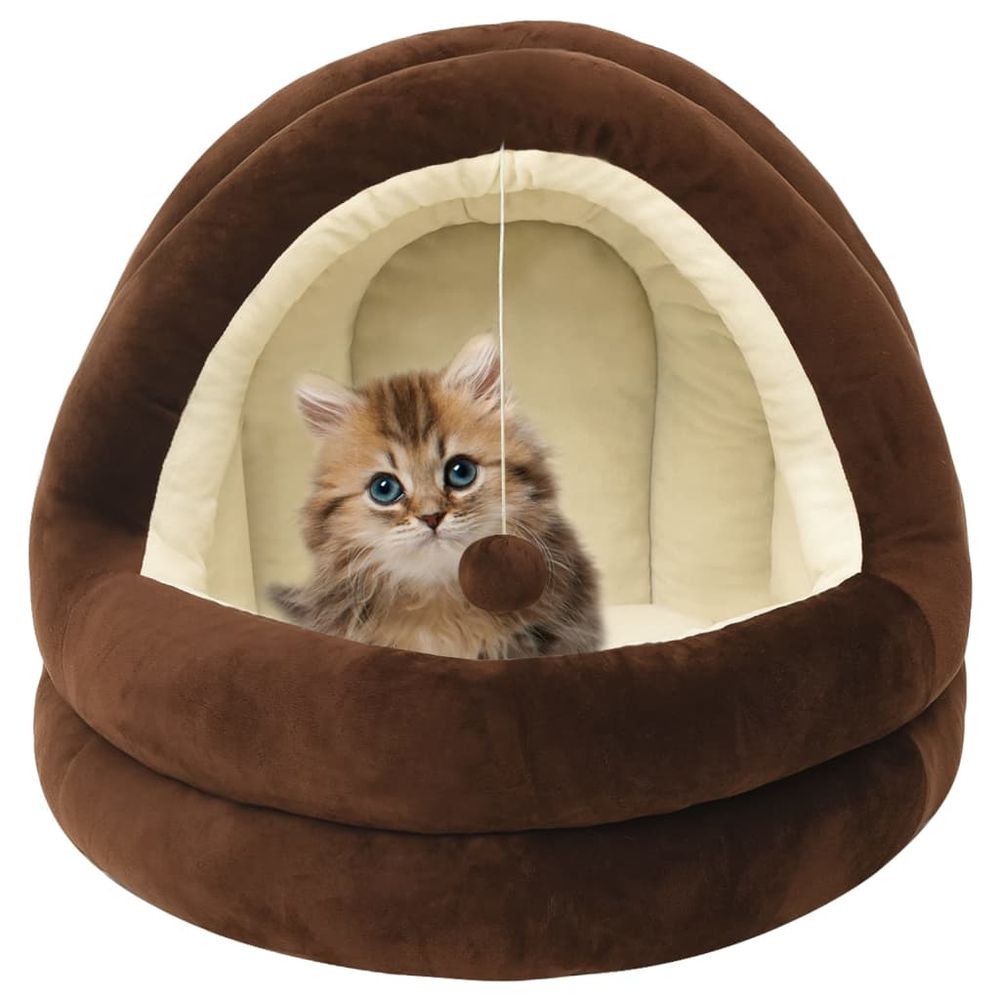 vidaXL Cat Bed 40x40x35 cm Grey and Cream