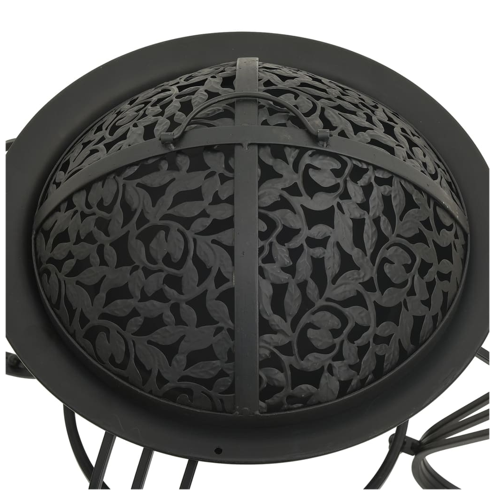 vidaXL Fire Pit with Poker 49 cm Steel