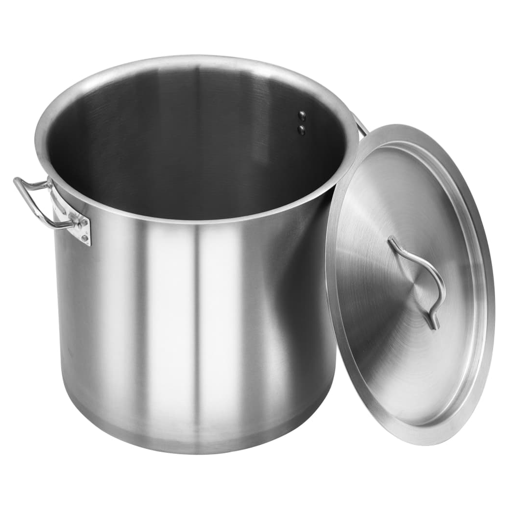 vidaXL Stock Pot 26 L 32x32 cm Stainless Steel