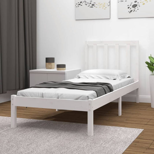 vidaXL Bed Frame Solid Wood Pine 75x190 cm Small Single