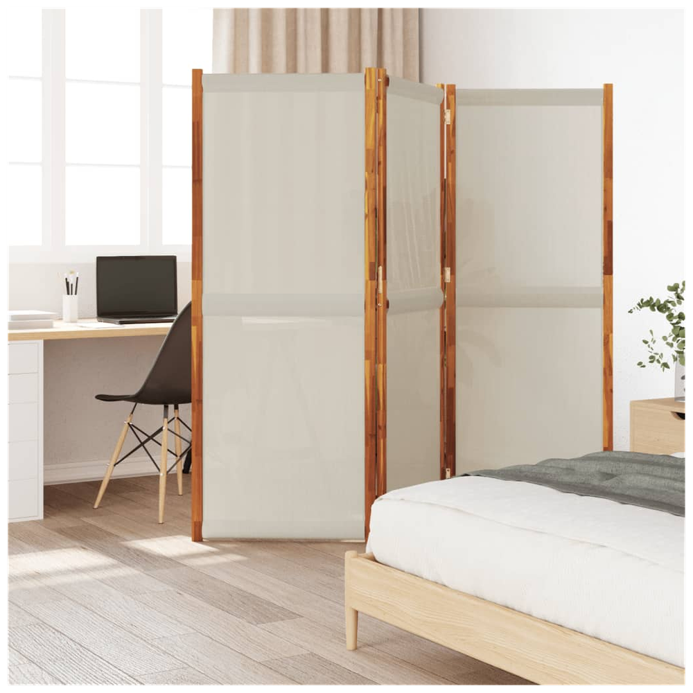 vidaXL 3-Panel Room Divider Light Grey 210x180 cm