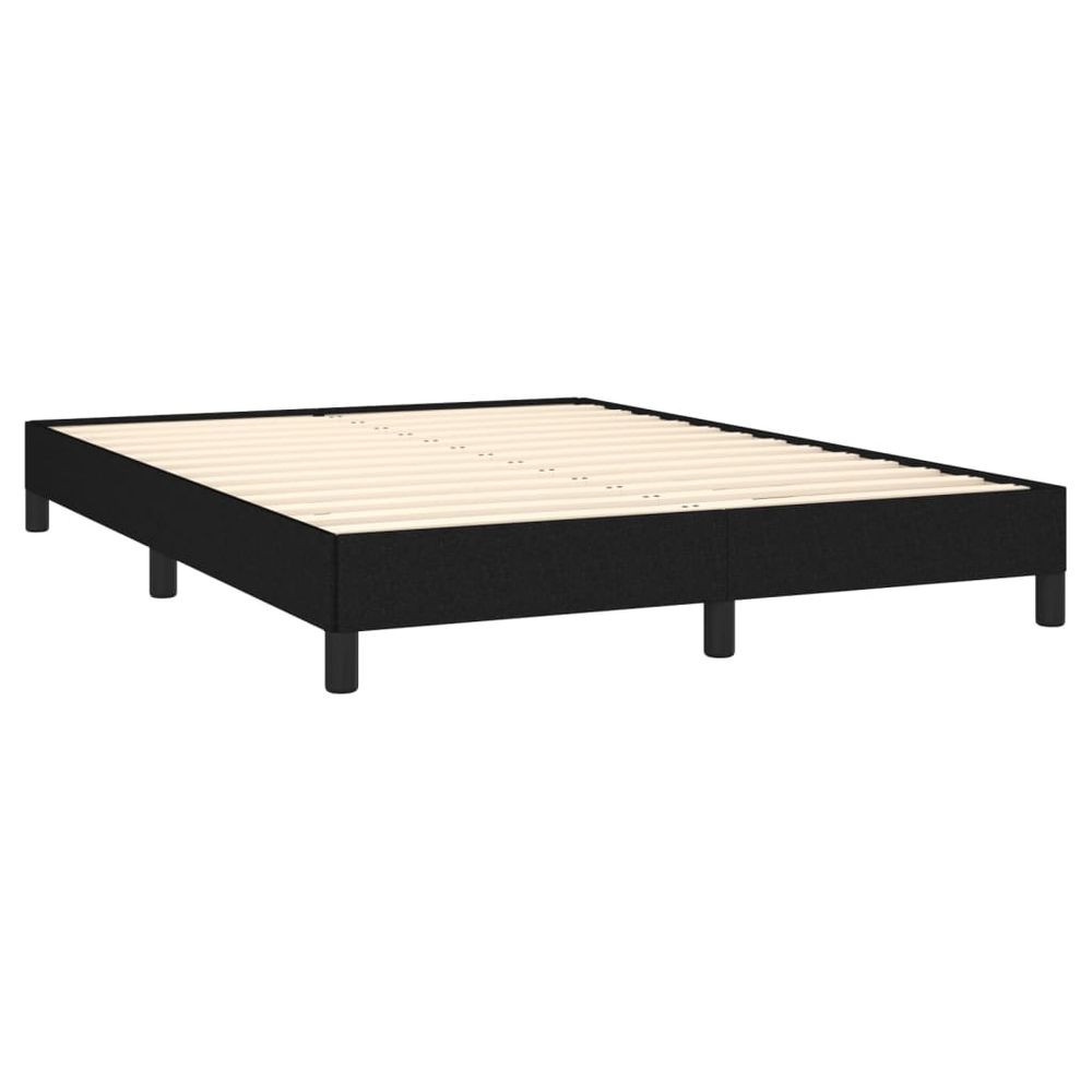 vidaXL Bed Frame Black 135x190 cm Double Fabric