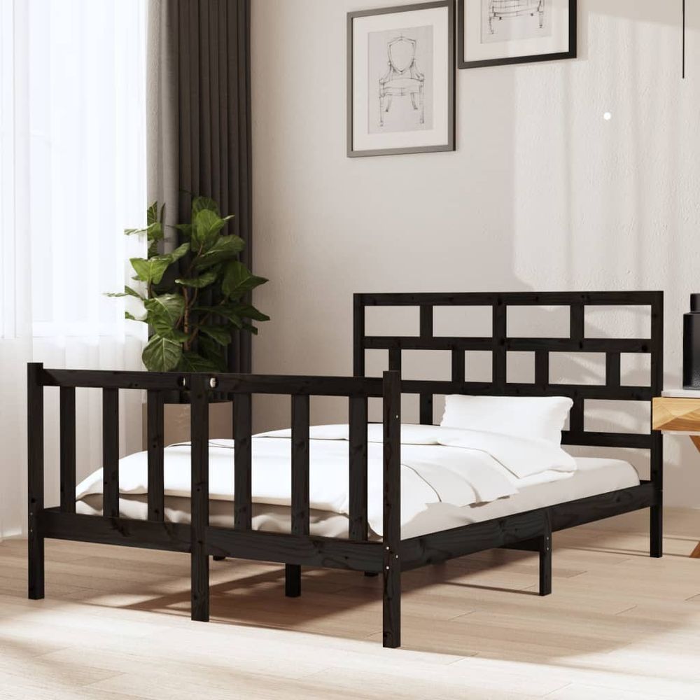 vidaXL Bed Frame Solid Wood Pine 75x190 cm Small Single