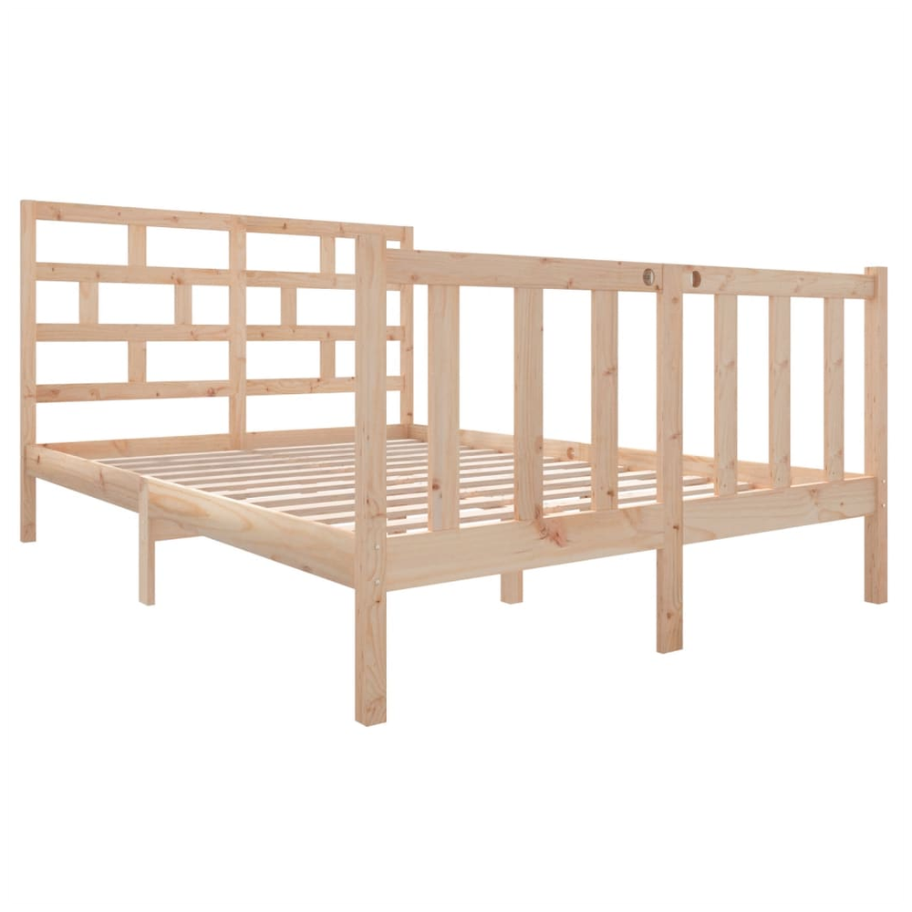 vidaXL Bed Frame Solid Wood Pine 75x190 cm Small Single