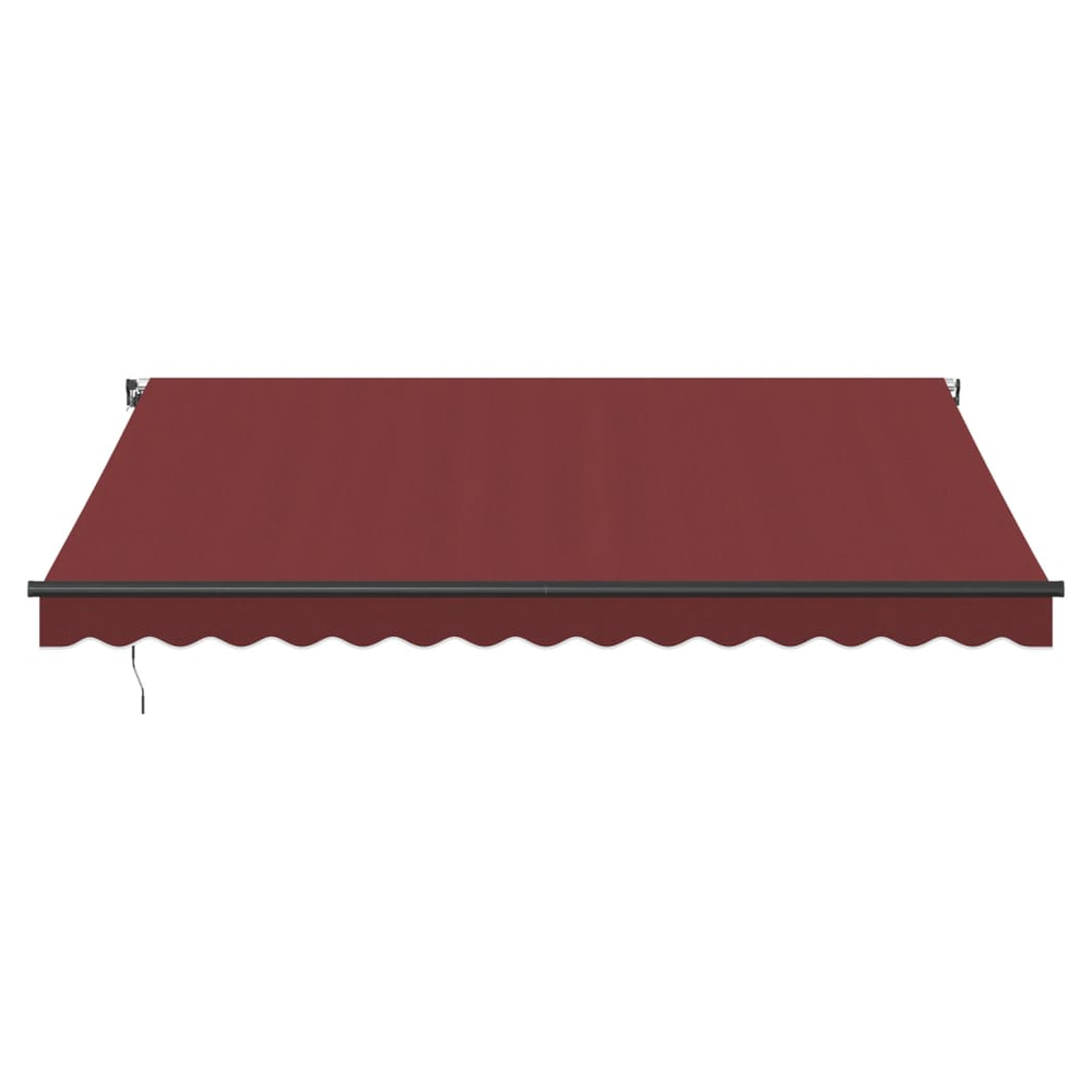 vidaXL Manual Retractable Awning with LEDs Burgundy 400x300 cm