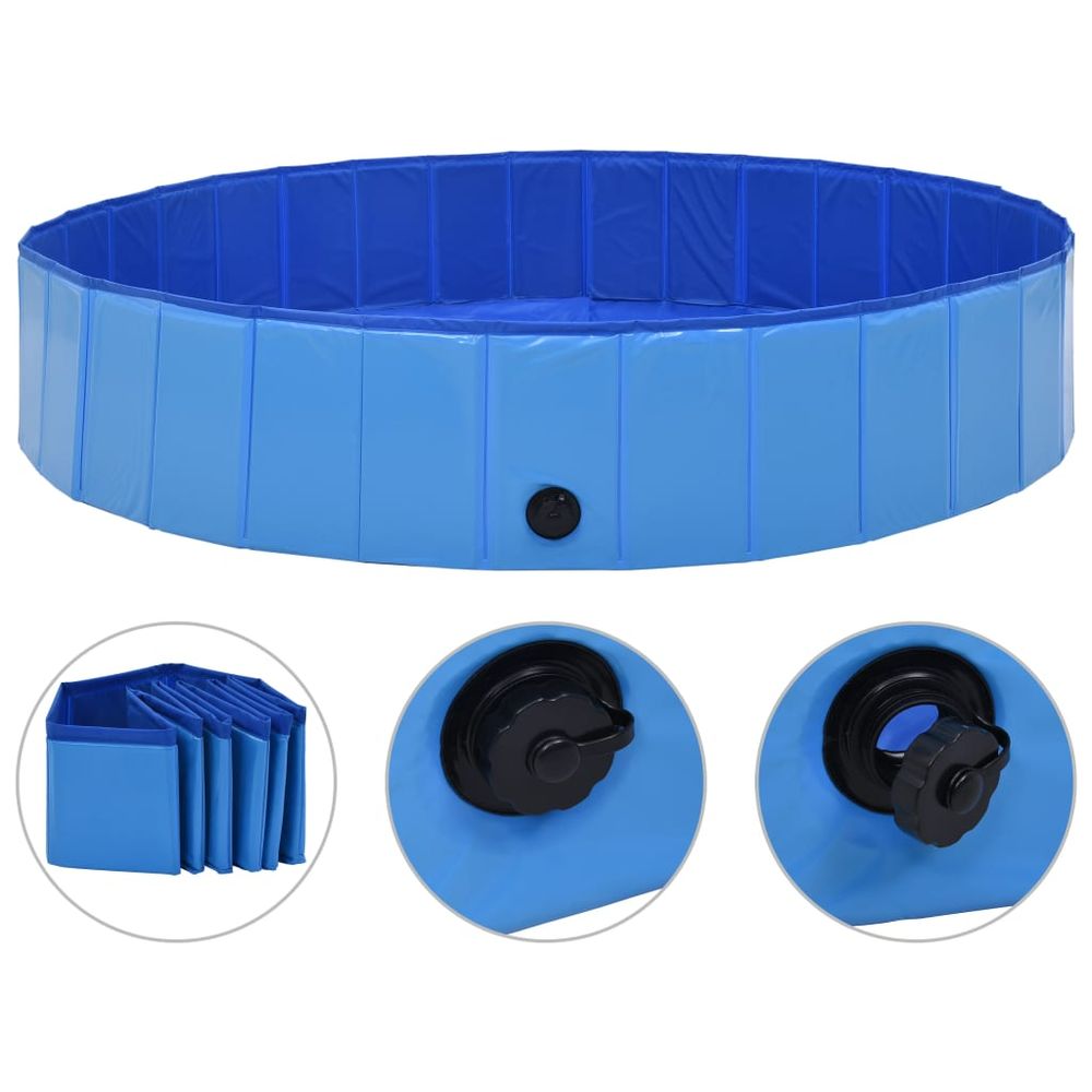 vidaXL Foldable Dog Swimming Pool Red 200x30 cm PVC