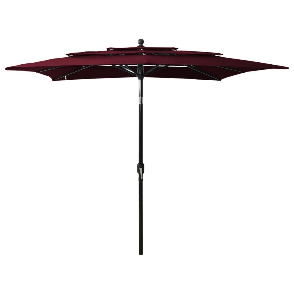 vidaXL 3-Tier Parasol with Aluminium Pole Sand 2.5x2.5 m