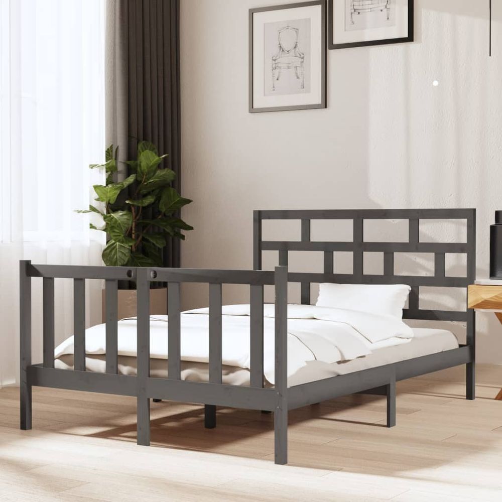 vidaXL Bed Frame Solid Wood Pine 75x190 cm Small Single