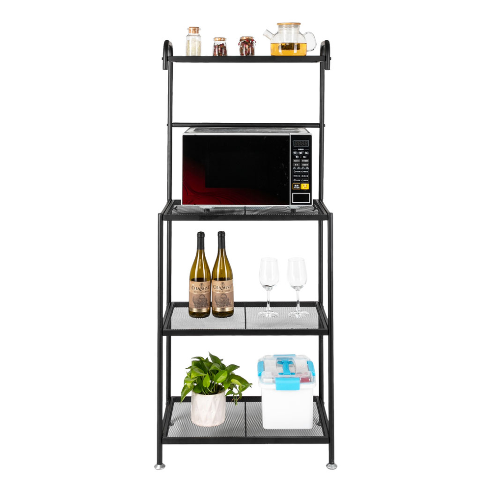 4-Tier Wire Mesh Laminate Kitchen Shelf