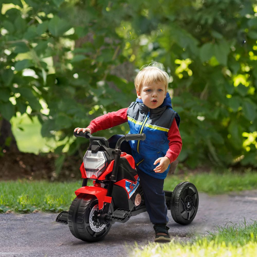 AIYAPLAY 3 in 1 Baby Trike with Headlights, Music, Horn - Red