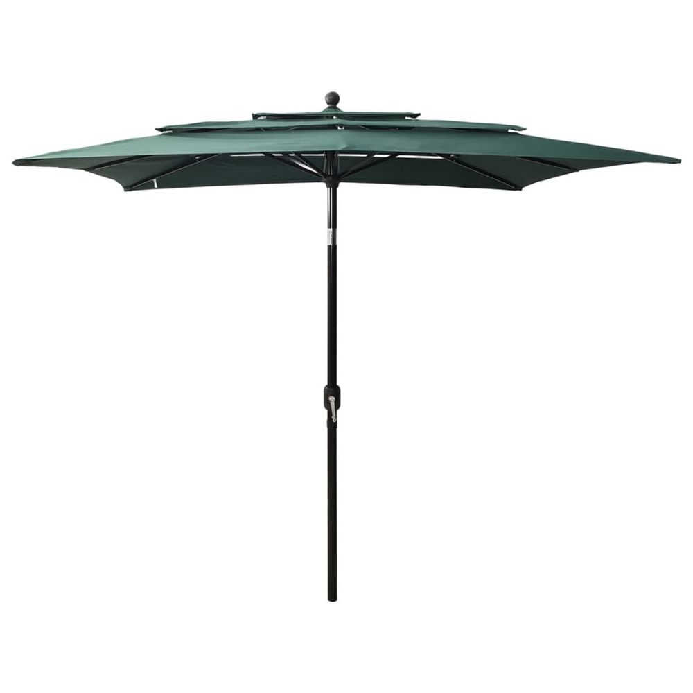 vidaXL 3-Tier Parasol with Aluminium Pole Sand 2.5x2.5 m