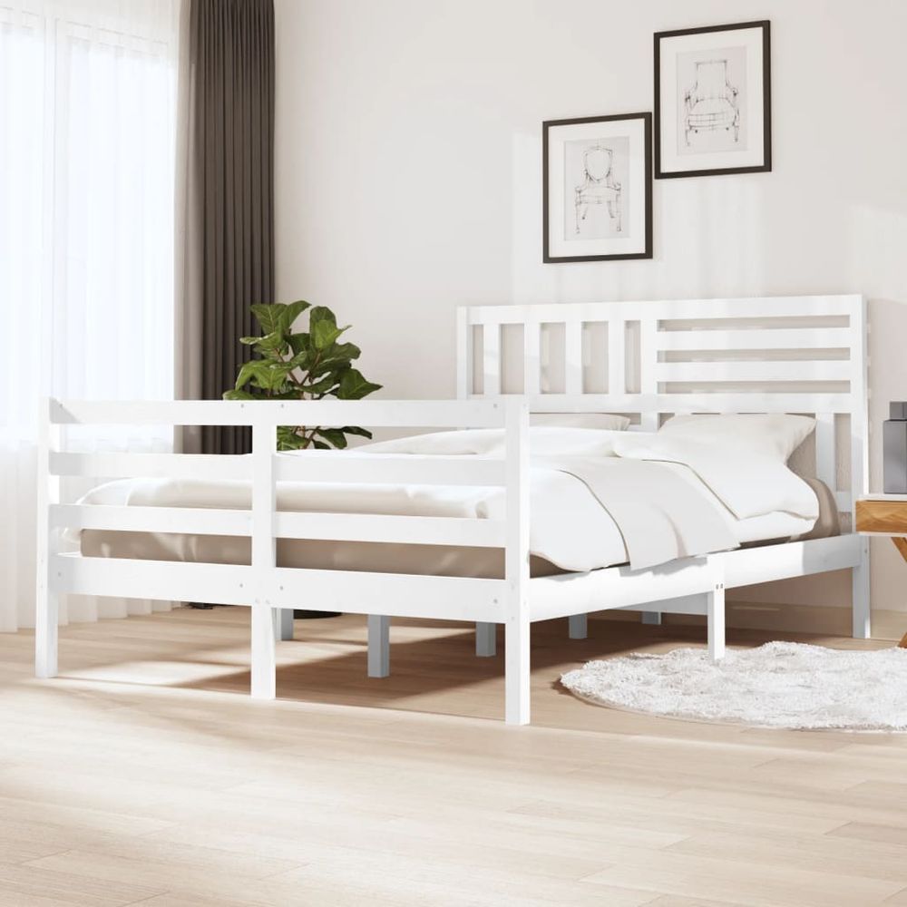 vidaXL Bed Frame 75x190 cm Small Single Solid Wood