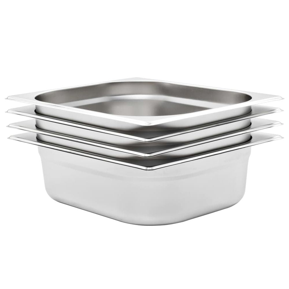 vidaXL Gastronorm Containers 8 pcs GN 1/2 20 mm Stainless Steel