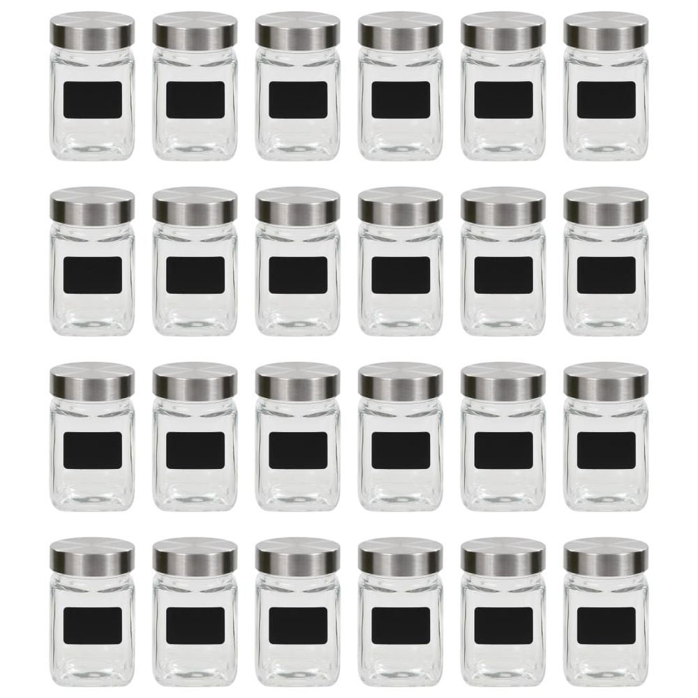 vidaXL Storage Jars with Sticker 12 pcs 300 ml