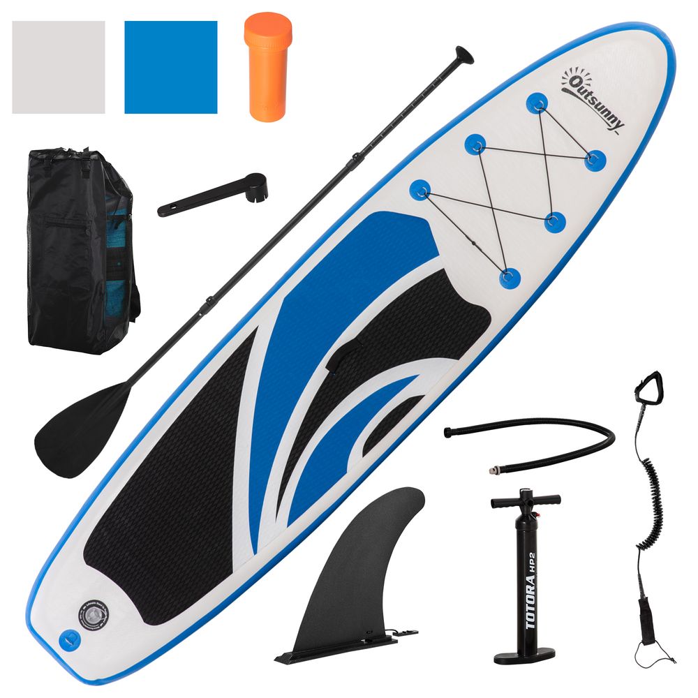 10ft Inflatable Paddle Stand Up Board, Adjustable Paddle Non-Slip Deck Board