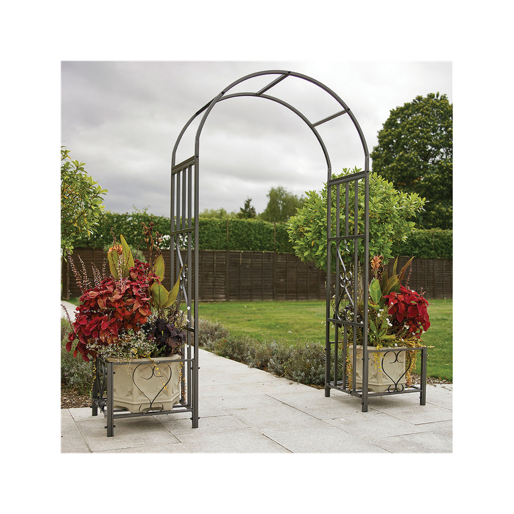 Huntingdon Ornamental Arch with Planters