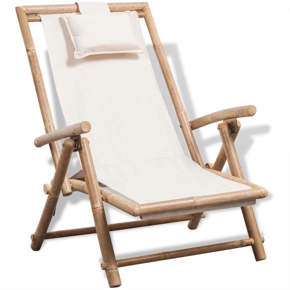 vidaXL Outdoor Deck Chair Bamboo