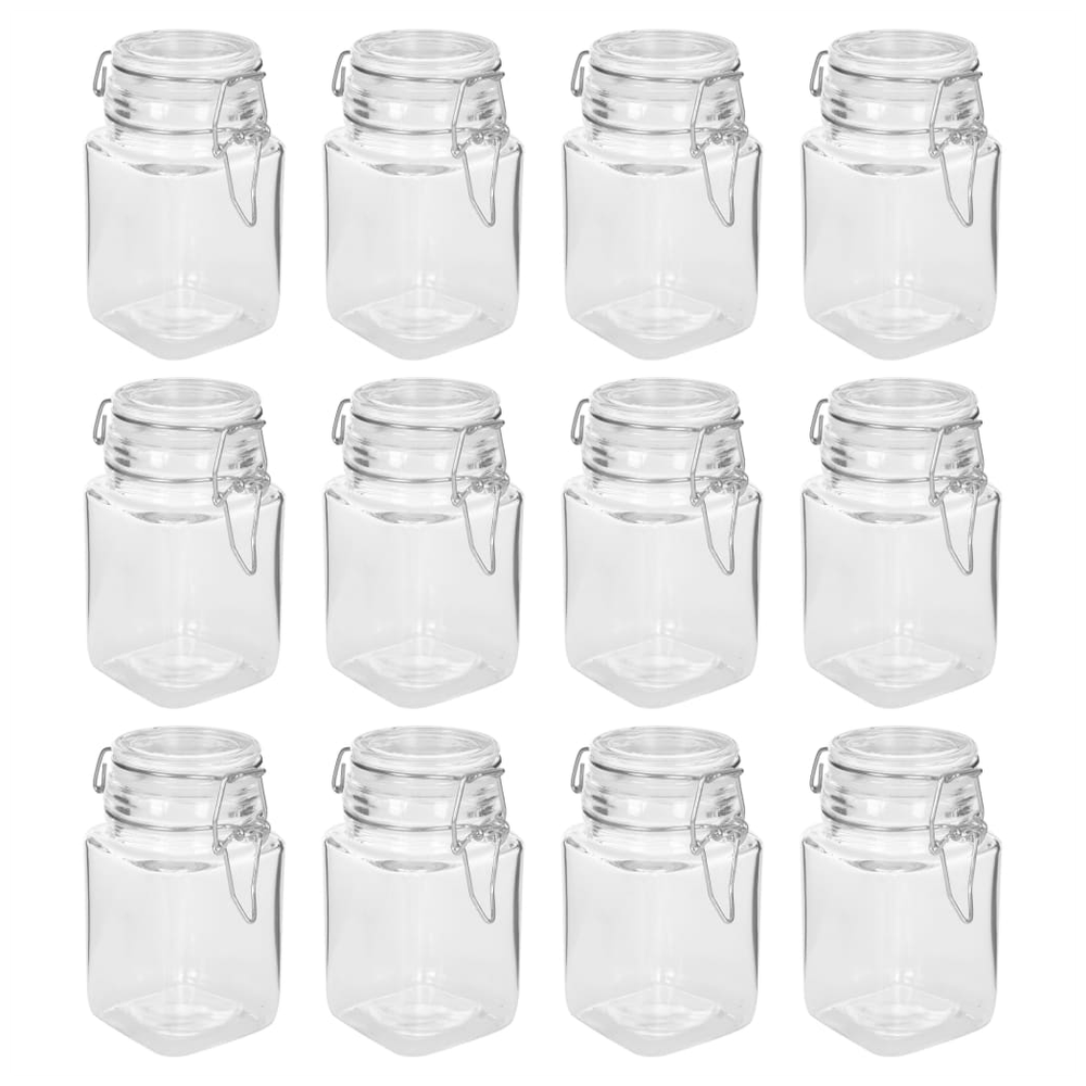 vidaXL Glass Jam Jars with Lock 12 pcs 260 ml