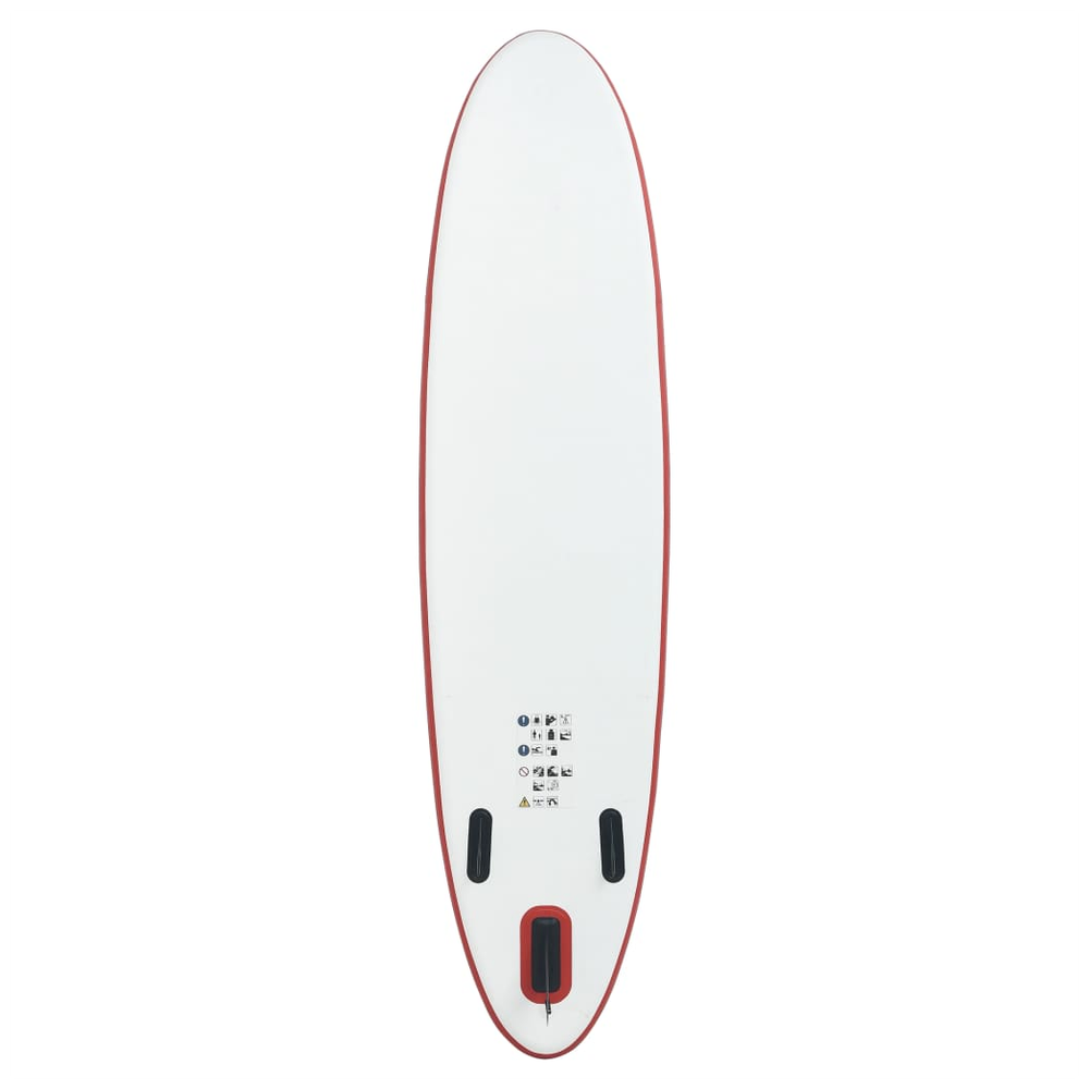 vidaXL Stand Up Paddle Board Set SUP Surfboard Inflatable Red and White