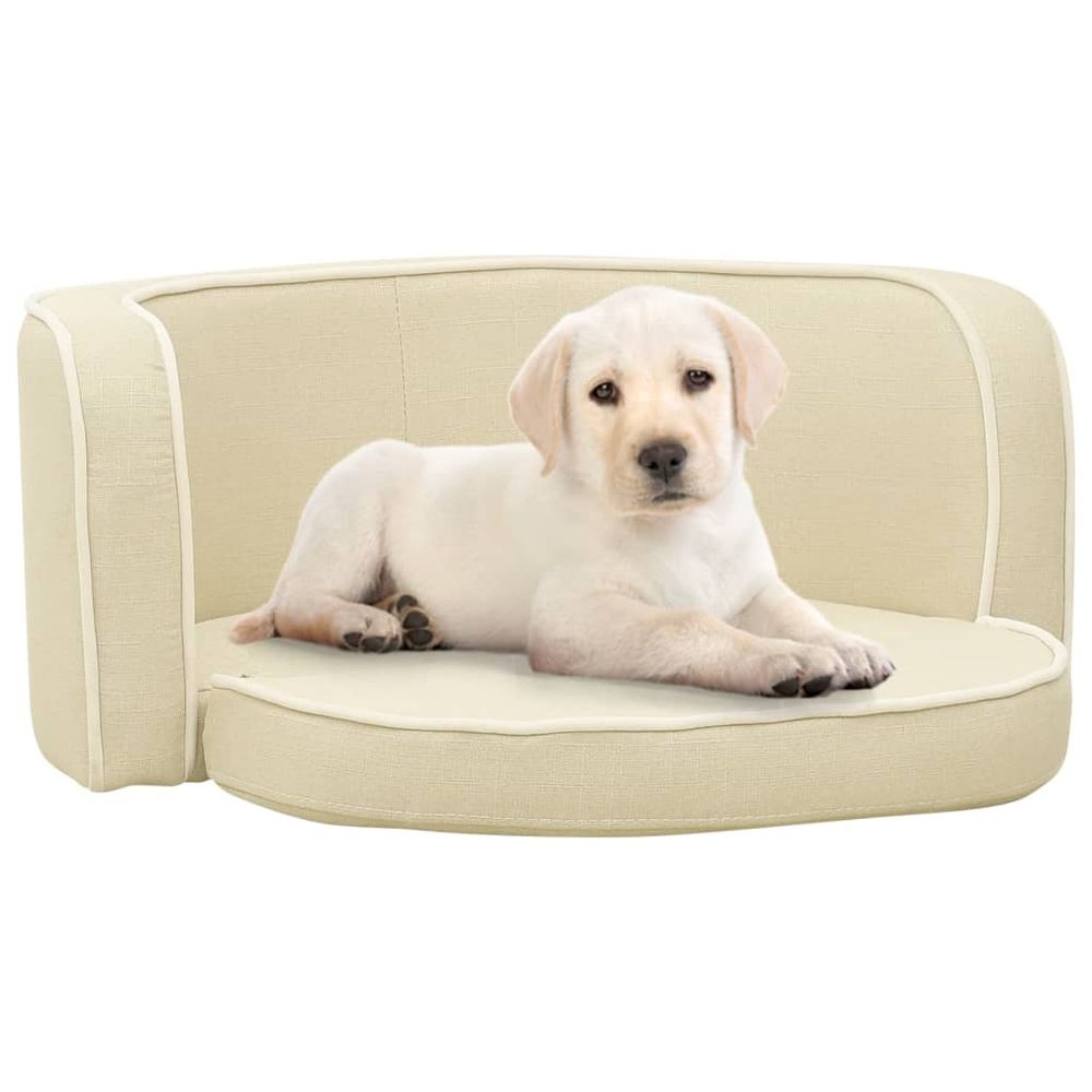 Foldable Dog Sofa 76x71x30 cm Linen Washable Cushion