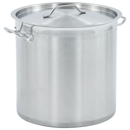 vidaXL Stock Pot 26 L 32x32 cm Stainless Steel