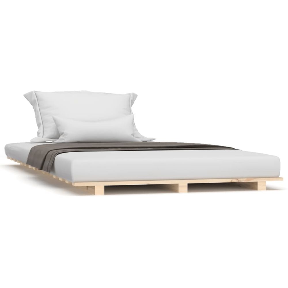 vidaXL Bed Frame 90x200 cm Solid Wood Pine