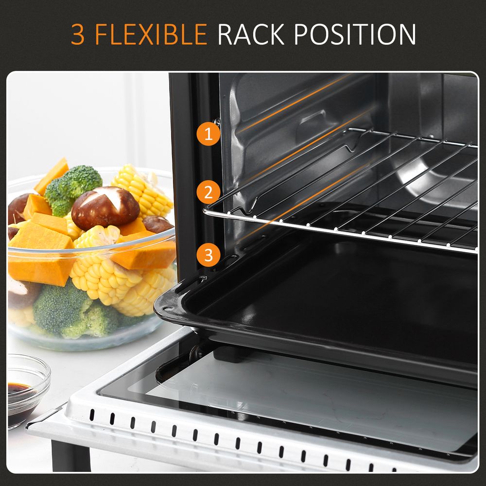 Mini Oven, 16L Grill, Toaster Oven Timer 1400W Grill