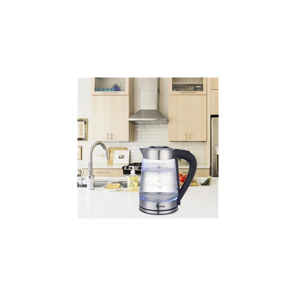 HD-250 110V 1500W 2.5L Electric Kettle with Blue Glass