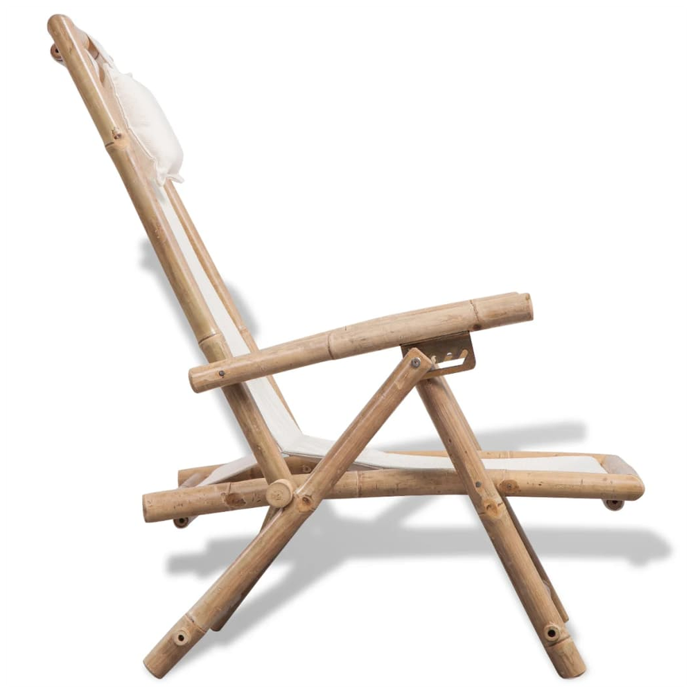 vidaXL Outdoor Deck Chair Bamboo