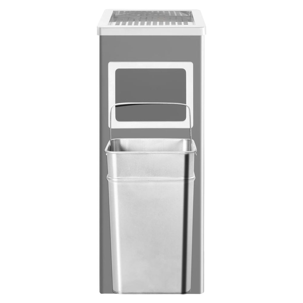 vidaXL Ashtray Dustbin Hotel 36 L Steel Black