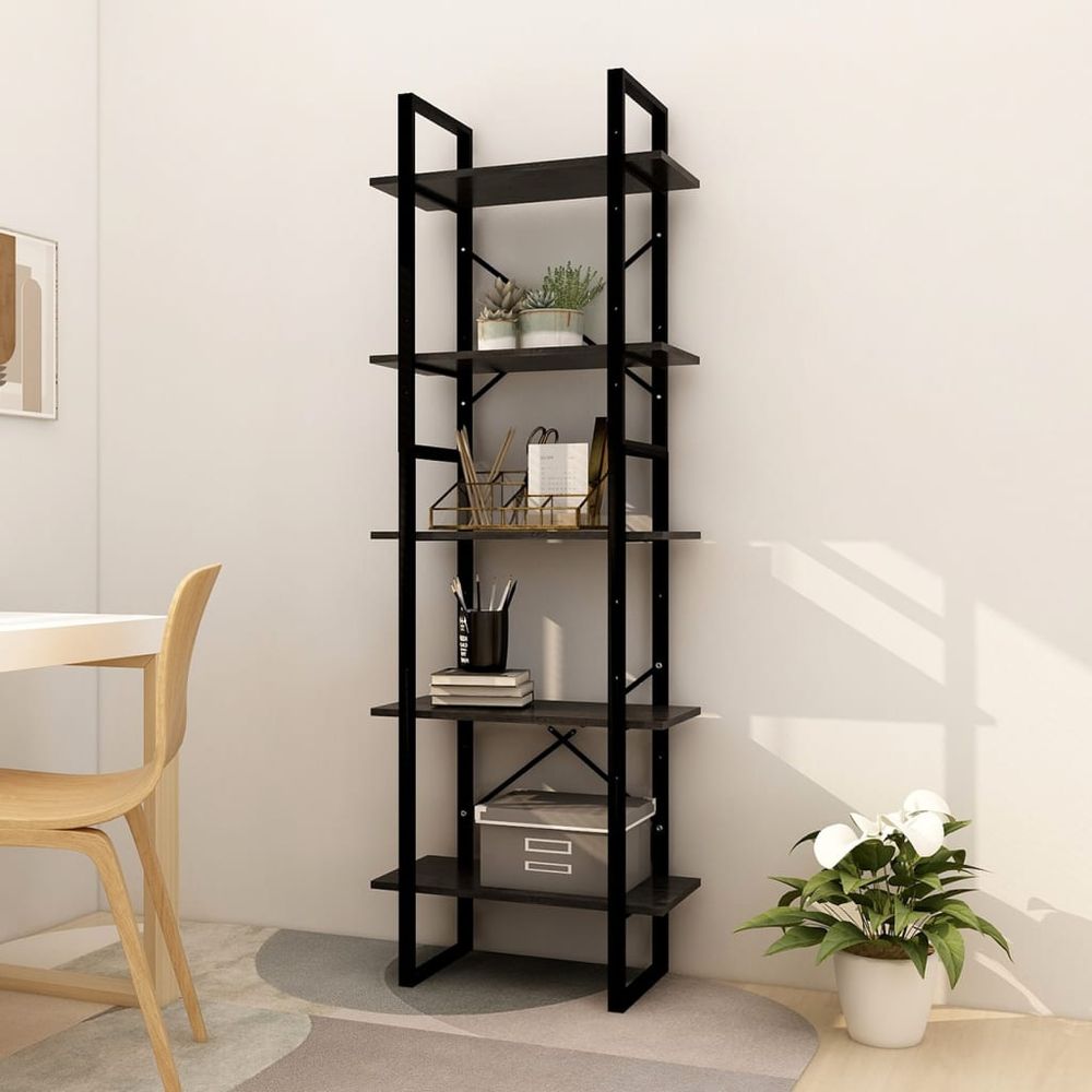 vidaXL 5-Tier Book Cabinet 40x30x175 cm Pinewood