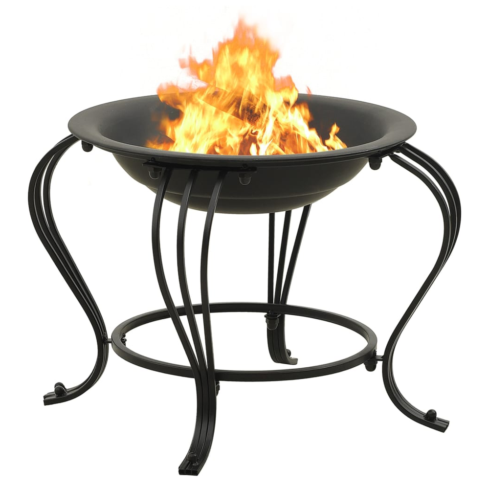 vidaXL Fire Pit with Poker 49 cm Steel