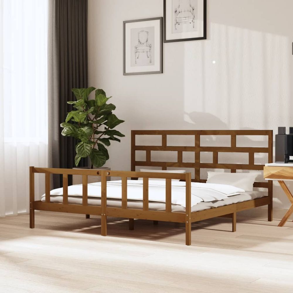 vidaXL Bed Frame Solid Wood Pine 75x190 cm Small Single