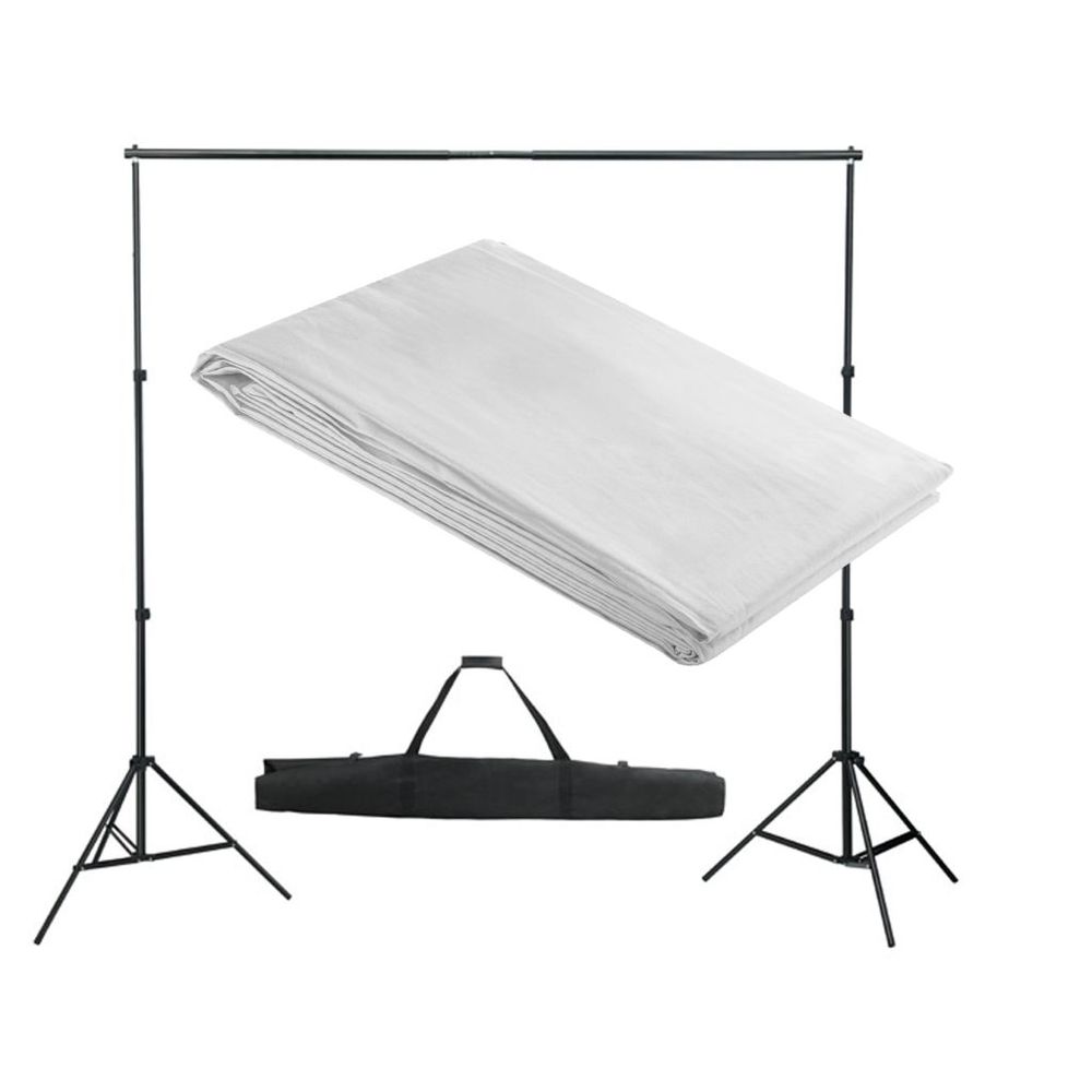 vidaXL Backdrop Support System 300 x 300 cm Green